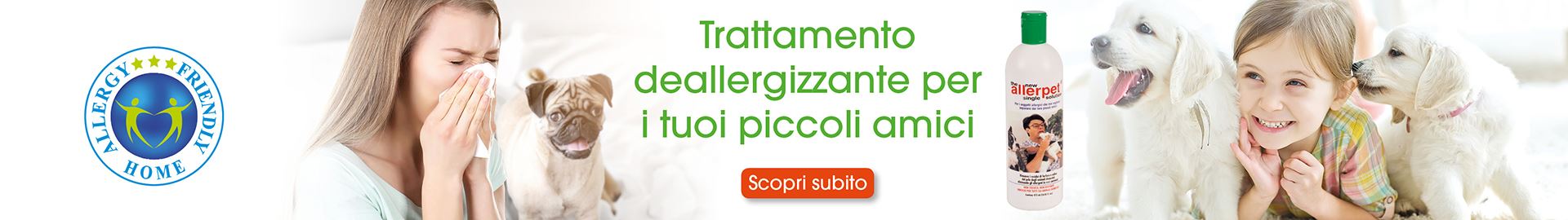 Allerpet Trattamento deallergizzante per i tuoi piccoli amici